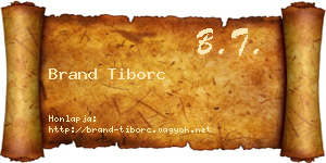 Brand Tiborc névjegykártya